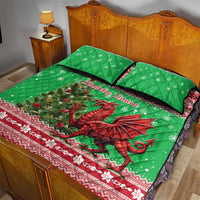 Wales Christmas Quilt Bed Set Welsh Dragon Nadolig Llawen - Wonder Print Shop