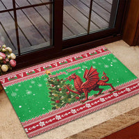 Wales Christmas Rubber Doormat Welsh Dragon Nadolig Llawen - Wonder Print Shop