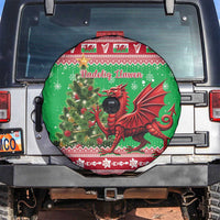 Wales Christmas Spare Tire Cover Welsh Dragon Nadolig Llawen - Wonder Print Shop