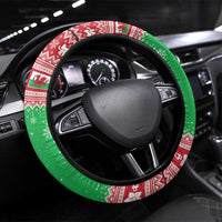 Wales Christmas Steering Wheel Cover Welsh Dragon Nadolig Llawen - Wonder Print Shop
