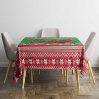 Wales Christmas Tablecloth Welsh Dragon Nadolig Llawen - Wonder Print Shop