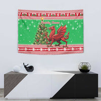 Wales Christmas Tapestry Welsh Dragon Nadolig Llawen - Wonder Print Shop