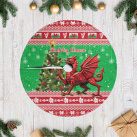 Wales Christmas Tree Skirt Welsh Dragon Nadolig Llawen - Wonder Print Shop