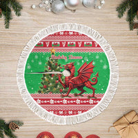 Wales Christmas Tree Skirt Welsh Dragon Nadolig Llawen - Wonder Print Shop