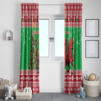 Wales Christmas Window Curtain Welsh Dragon Nadolig Llawen - Wonder Print Shop