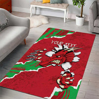 Personalised Wales Area Rug Welsh Dragon - Wonder Print Shop