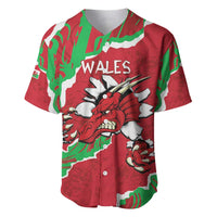 Personalised Wales Baseball Jersey Welsh Dragon - Wonder Print Shop