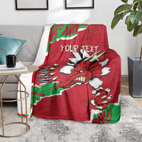 Personalised Wales Blanket Welsh Dragon