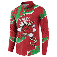 Personalised Wales Button Sweatshirt Welsh Dragon - Wonder Print Shop