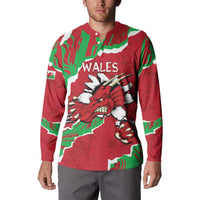 Personalised Wales Button Sweatshirt Welsh Dragon - Wonder Print Shop