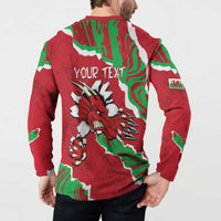 Personalised Wales Button Sweatshirt Welsh Dragon - Wonder Print Shop