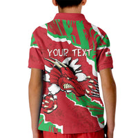Personalised Wales Kid Polo Shirt Welsh Dragon - Wonder Print Shop