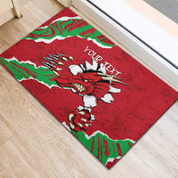 Personalised Wales Rubber Doormat Welsh Dragon - Wonder Print Shop