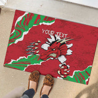 Personalised Wales Rubber Doormat Welsh Dragon - Wonder Print Shop