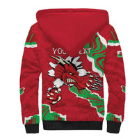 Personalised Wales Sherpa Hoodie Welsh Dragon - Wonder Print Shop
