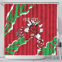 Personalised Wales Shower Curtain Welsh Dragon