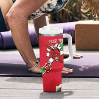 Personalised Wales Tumbler With Handle Welsh Dragon - Wonder Print Shop
