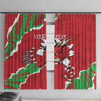 Personalised Wales Window Curtain Welsh Dragon - Wonder Print Shop