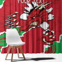 Personalised Wales Window Curtain Welsh Dragon - Wonder Print Shop