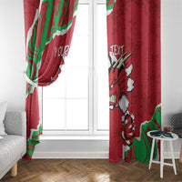 Personalised Wales Window Curtain Welsh Dragon - Wonder Print Shop