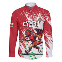 Wales Rugby Custom Family Matching Puletasi and Hawaiian Shirt Welsh Dragon Mascot - Wonder Print Shop