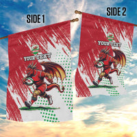 Wales Rugby Custom Garden Flag Welsh Dragon Mascot - Wonder Print Shop