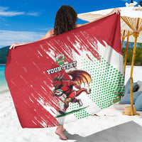 Wales Rugby Custom Sarong Welsh Dragon Mascot - Wonder Print Shop