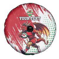 Wales Rugby Custom Spare Tire Cover Welsh Dragon Mascot - Wonder Print Shop