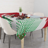 Wales Rugby Custom Tablecloth Welsh Dragon Mascot - Wonder Print Shop