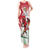 Wales Rugby Custom Tank Maxi Dress Welsh Dragon Mascot - Wonder Print Shop
