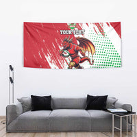 Wales Rugby Custom Tapestry Welsh Dragon Mascot - Wonder Print Shop