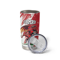 Custom Wales Rugby Tumbler Cup Welsh Dragon Mascot - Wonder Print Shop