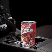 Custom Wales Rugby Tumbler Cup Welsh Dragon Mascot - Wonder Print Shop
