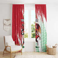 Wales Rugby Custom Window Curtain Welsh Dragon Mascot - Wonder Print Shop