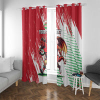 Wales Rugby Custom Window Curtain Welsh Dragon Mascot - Wonder Print Shop