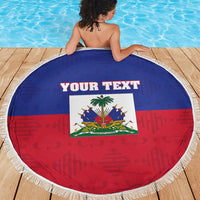 Custom Haiti Football Beach Blanket Les Grenadiers 2026 Back to the World Cup - Wonder Print Shop