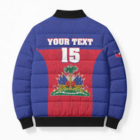 Custom Haiti Football Bomber Puffer Jacket Les Grenadiers 2026 Back to the World Cup - Wonder Print Shop