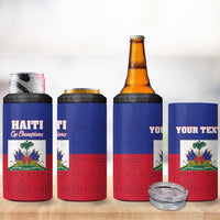 Custom Haiti Football 4 in 1 Can Cooler Tumbler Les Grenadiers 2026 Back to the World Cup - Wonder Print Shop