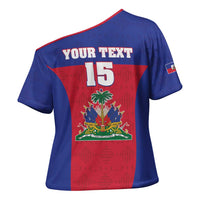 Custom Haiti Football Cross Shoulder Shirt Les Grenadiers 2026 Back to the World Cup - Wonder Print Shop