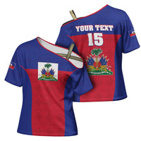 Custom Haiti Football Cross Shoulder Shirt Les Grenadiers 2026 Back to the World Cup - Wonder Print Shop