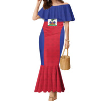 Custom Haiti Football Family Matching Mermaid Dress and Hawaiian Shirt Les Grenadiers 2026 Back to the World Cup - Wonder Print Shop