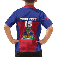 Custom Haiti Football Family Matching Off Shoulder Short Dress and Hawaiian Shirt Les Grenadiers 2026 Back to the World Cup - Wonder Print Shop