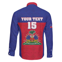 Custom Haiti Football Family Matching Short Sleeve Bodycon Dress and Hawaiian Shirt Les Grenadiers 2026 Back to the World Cup - Wonder Print Shop