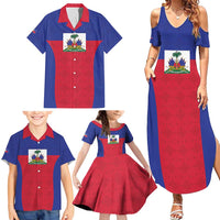 Custom Haiti Football Family Matching Summer Maxi Dress and Hawaiian Shirt Les Grenadiers 2026 Back to the World Cup - Wonder Print Shop