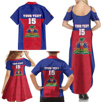 Custom Haiti Football Family Matching Summer Maxi Dress and Hawaiian Shirt Les Grenadiers 2026 Back to the World Cup - Wonder Print Shop