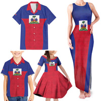 Custom Haiti Football Family Matching Tank Maxi Dress and Hawaiian Shirt Les Grenadiers 2026 Back to the World Cup - Wonder Print Shop