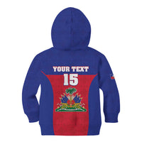 Custom Haiti Football Kid Hoodie Les Grenadiers 2026 Back to the World Cup - Wonder Print Shop