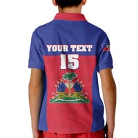 Custom Haiti Football Kid Polo Shirt Les Grenadiers 2026 Back to the World Cup - Wonder Print Shop