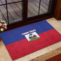 Custom Haiti Football Rubber Doormat Les Grenadiers 2026 Back to the World Cup - Wonder Print Shop