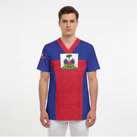 Custom Haiti Football Scrub Top Les Grenadiers 2026 Back to the World Cup - Wonder Print Shop